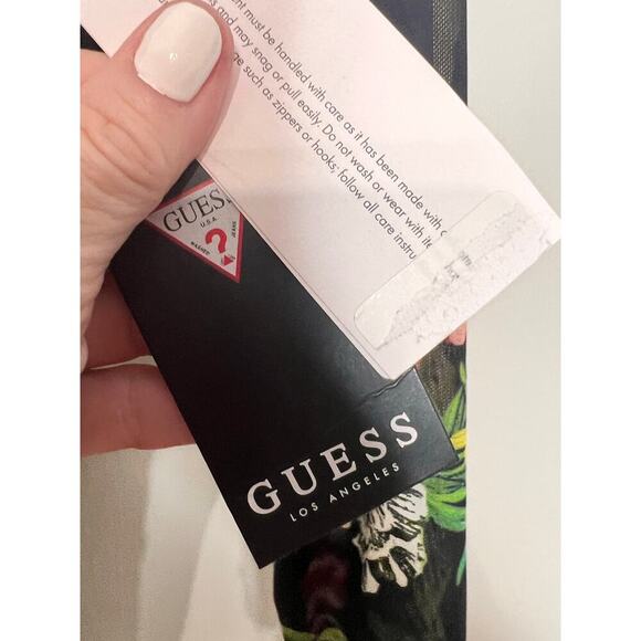 GUESS Los Angeles Y2K Kinzie Floral Long Sleeve Zip Front Size Small NEW - Picture 7 of 11